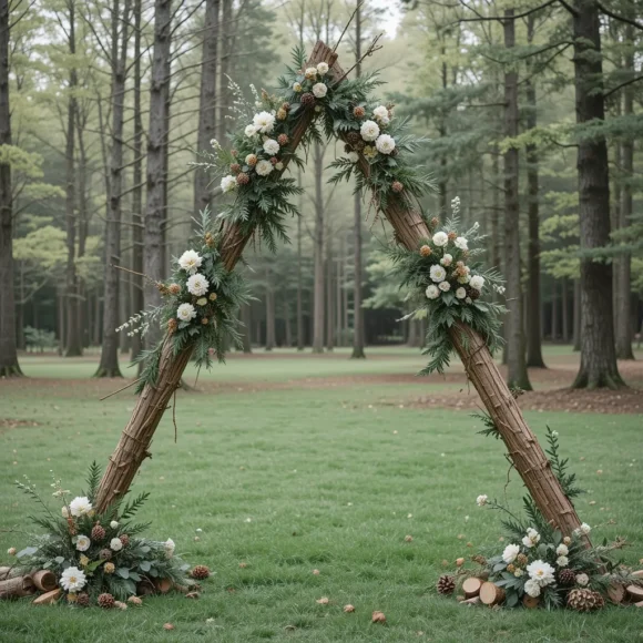 Rustic Triangle Log Arch