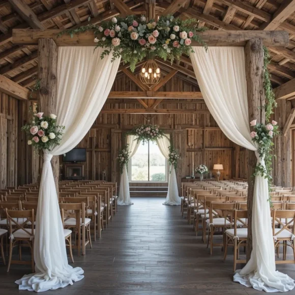 Rustic Wooden Beam Arch