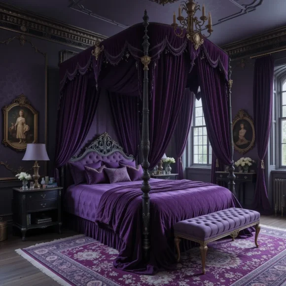 Velvet Bed Canopy