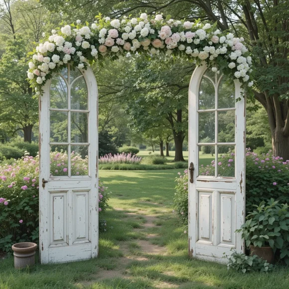 Vintage French Doors Arch