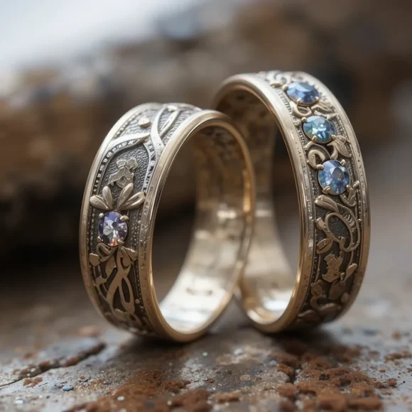 Western-Inspired Wedding Rings