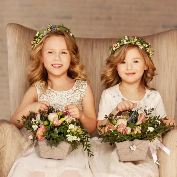 Western-Themed Flower Girl Baskets