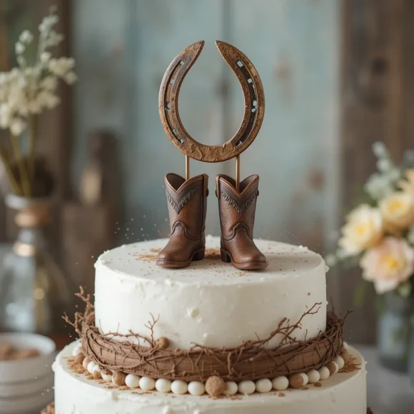 Western-Themed Wedding Cake Toppers