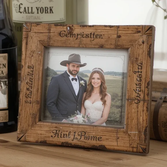 Whiskey Barrel Photo Frames for Favors