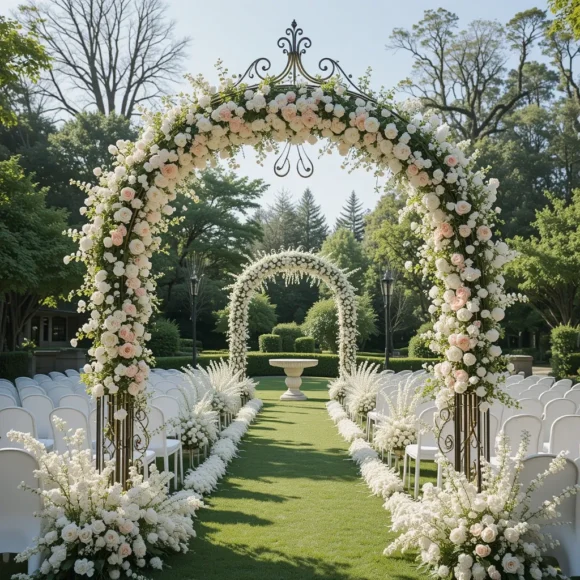 Wrought Iron Scroll Arch