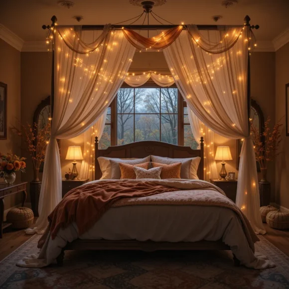 Add Cozy Bed Canopy Lights
