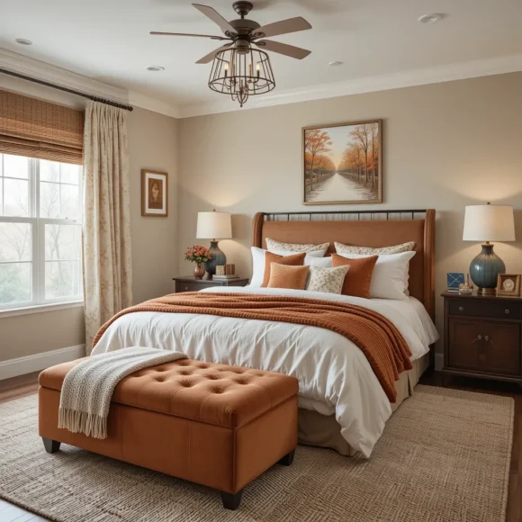 Add a Cinnamon-Colored Ottoman