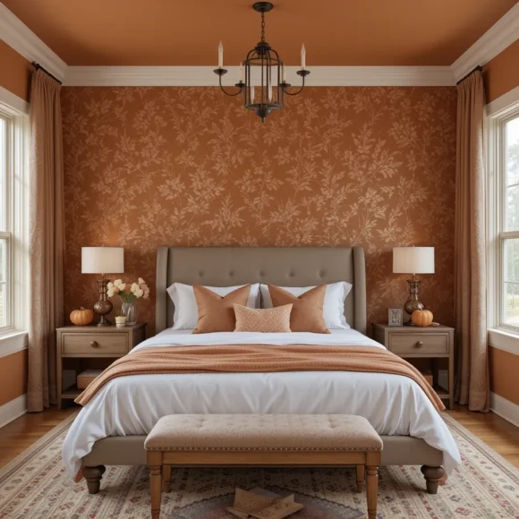 Use a Warm-Toned Accent Wall