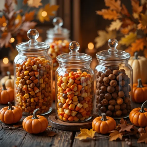 Apothecary Jars of Autumn Treats