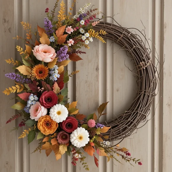 Asymmetrical Boho Wreath