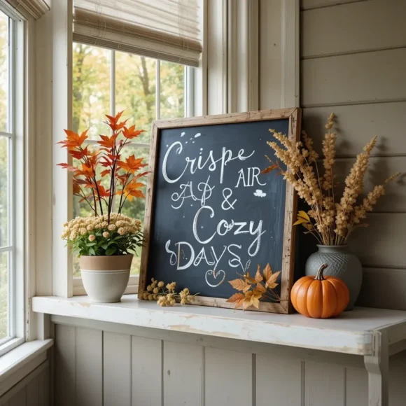 Autumn Quote Chalkboard Sign