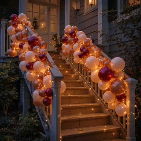 Balloon Garland with Twinkle Lights