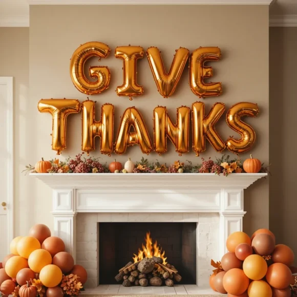 Balloon Letter Display – “Give Thanks”