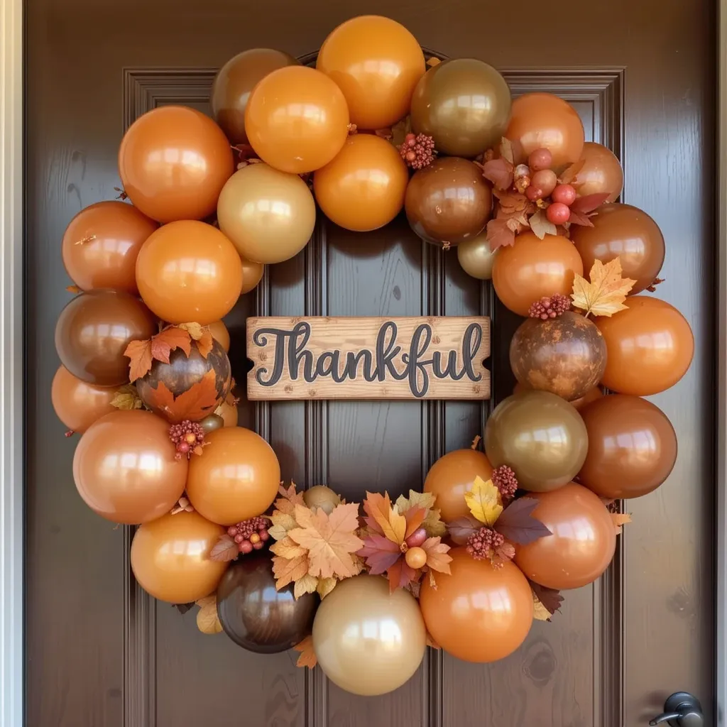 Balloon Wreath for the Front Door
