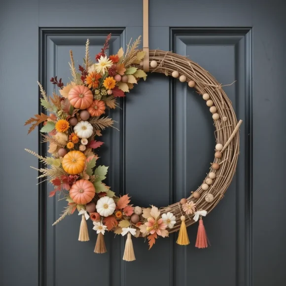 Beaded Garland Wreath