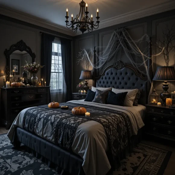 Black Lace Table Runners on Dressers