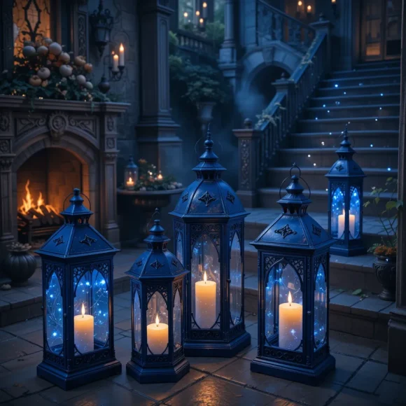 Blue Gothic Lanterns