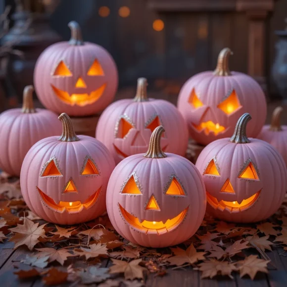 Blush-Toned Jack-o’-Lantern Pumpkins