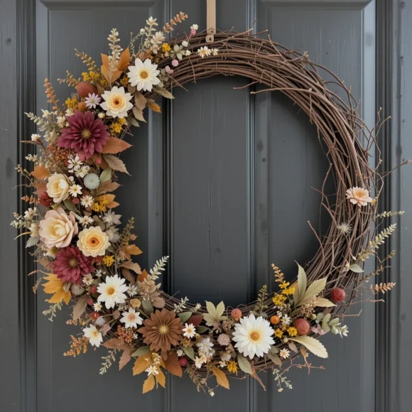 Boho Crescent Moon Wreath
