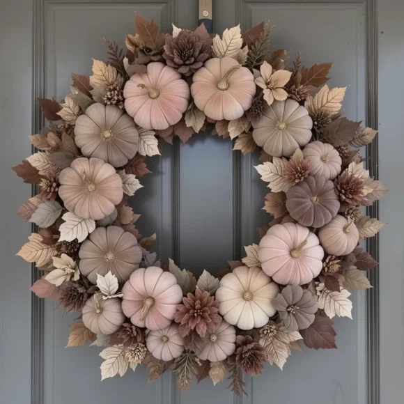 Boho Pumpkin Wreath