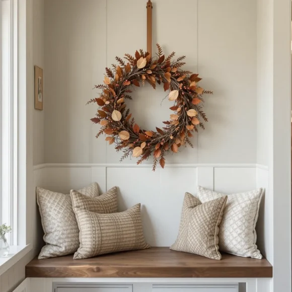 Breakfast Nook with Seasonal Wreath