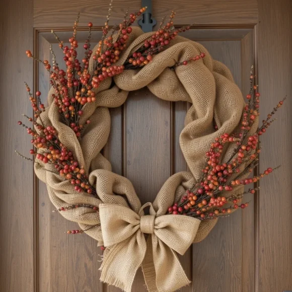 Burlap and Bittersweet Berries