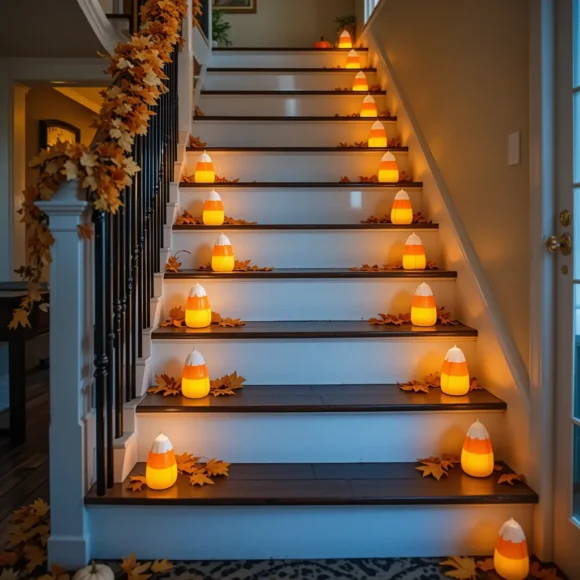 Candy Corn Stair Décor
