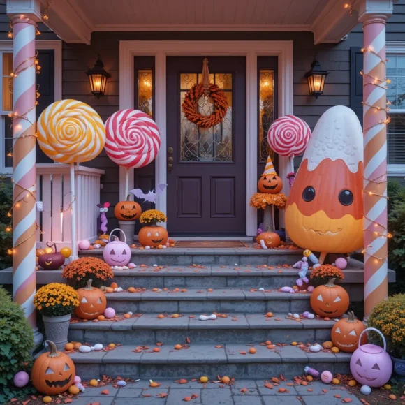 Candy-Themed Porch Décor