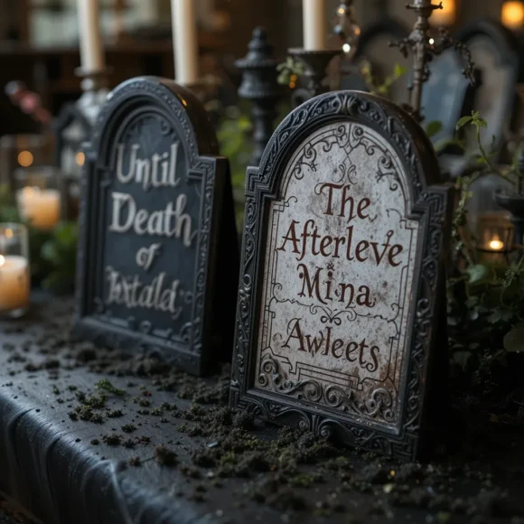 Cemetery-Inspired Seating Signs