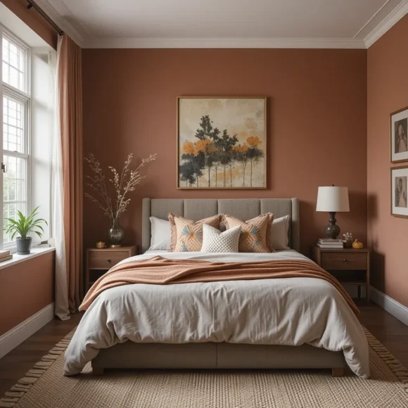 Clay-Toned Accent Walls