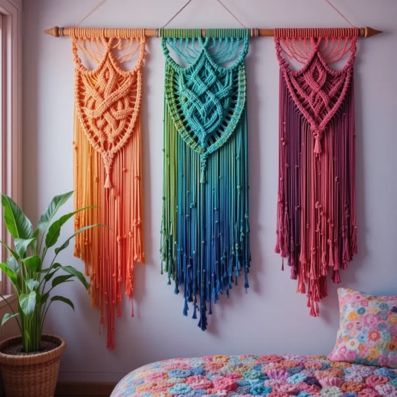 Colorful Macrame Wall Hangings
