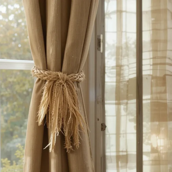 Corn Husk Curtain Tiebacks