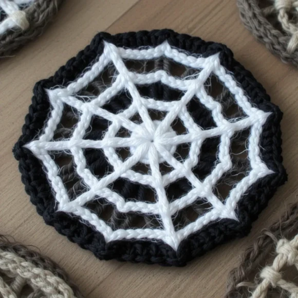 Crochet Spider Web Coasters