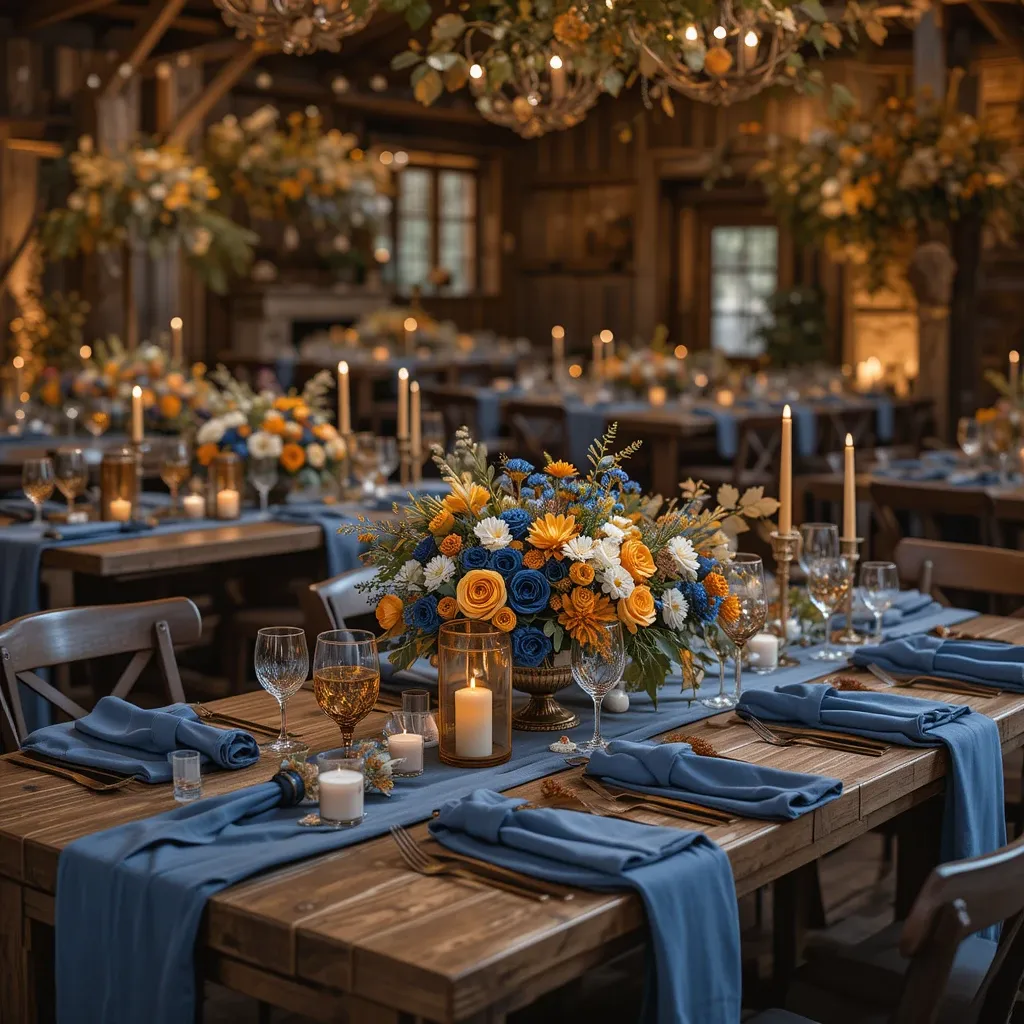 26 Elegant Fall Wedding Color Combinations Featuring Blue That You’ll ...
