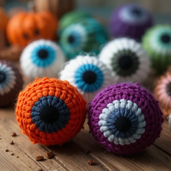 Eyeball Crochet Decorations
