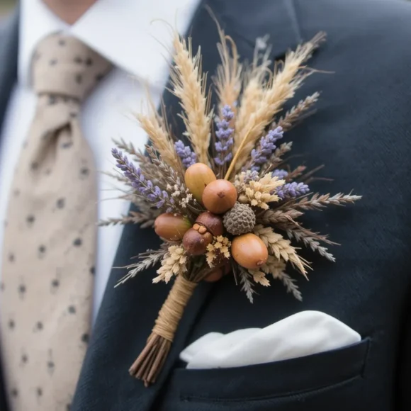 Fall-Inspired Boutonnieres