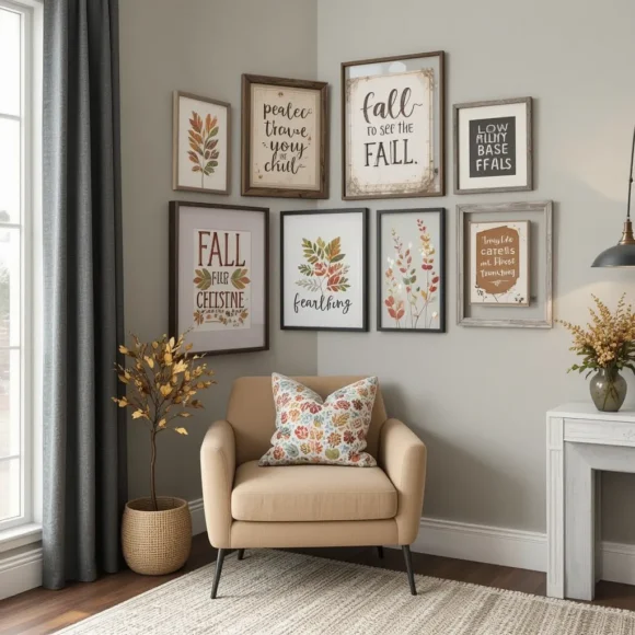 Fall-Themed Gallery Wall