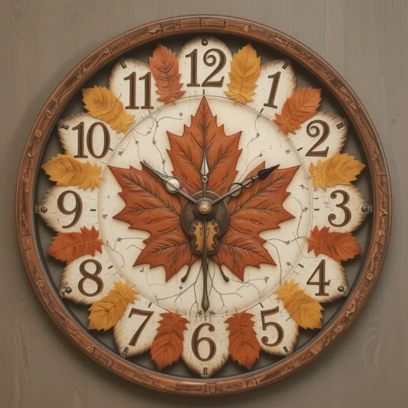 Fall-themed Clock Decor
