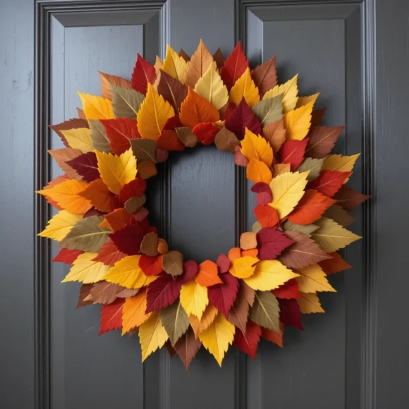 Felt Leaf DIY Wreath