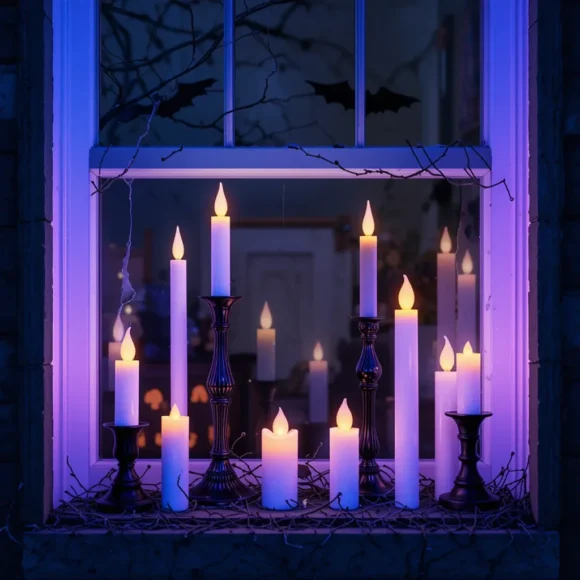 Flickering LED Candle Display