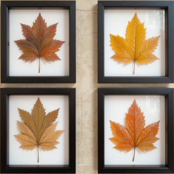 Framed Leaf Art