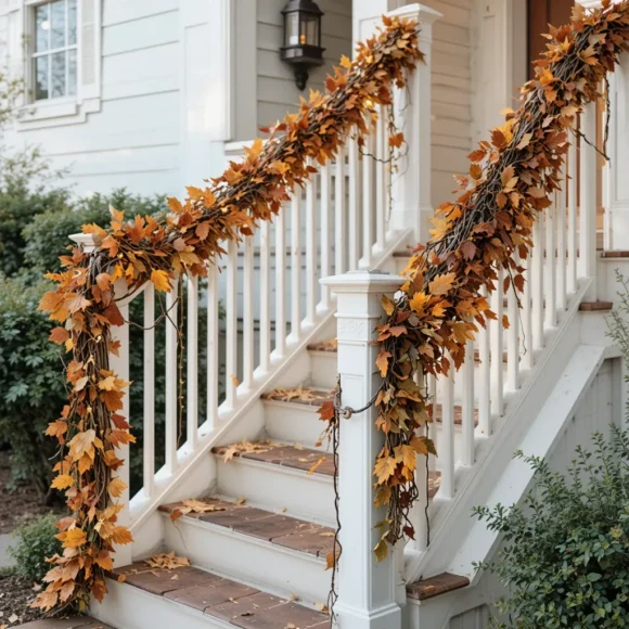 Garland-Wrapped Handrails