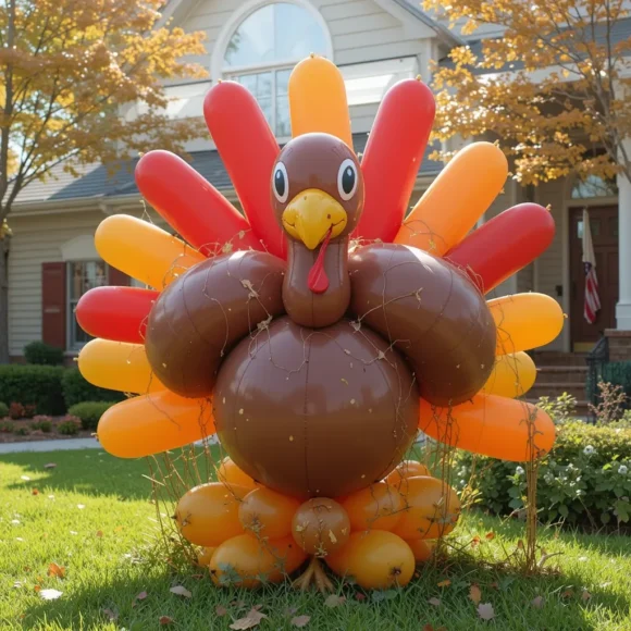 Giant Balloon Turkey on the Lawn