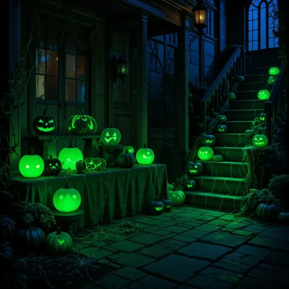 Glow-in-the-Dark Green Pumpkins