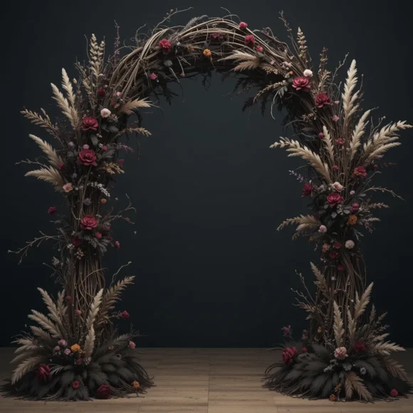 Gothic Arch with Dried Florals