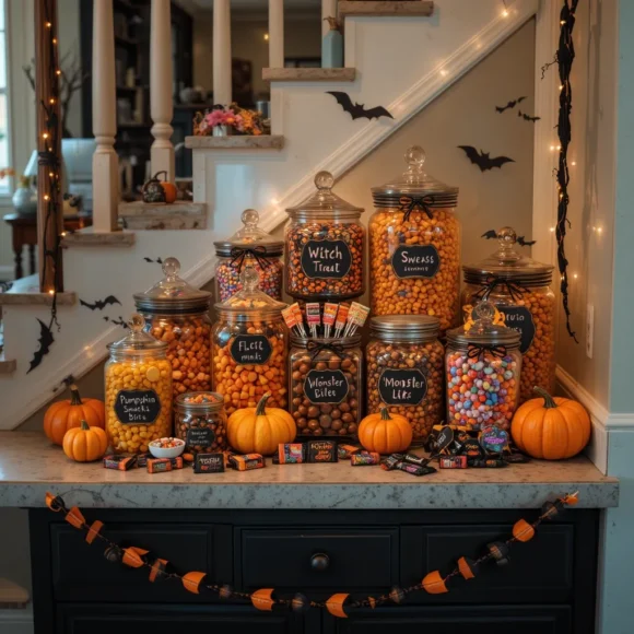 Halloween Candy Jar Corner