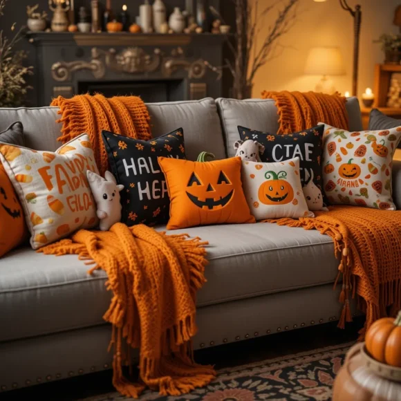 Halloween Pillow Setup