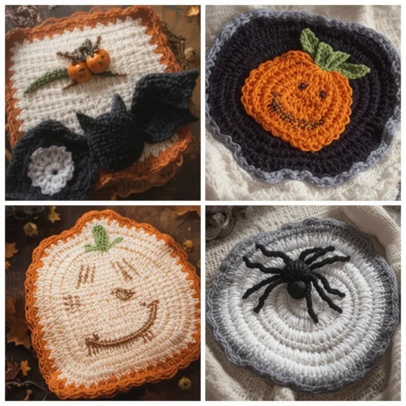 Halloween-Themed Dishcloths