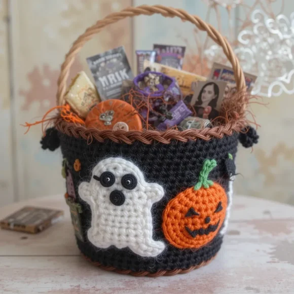 Halloween Trick-Or-Treat Bucket Cover