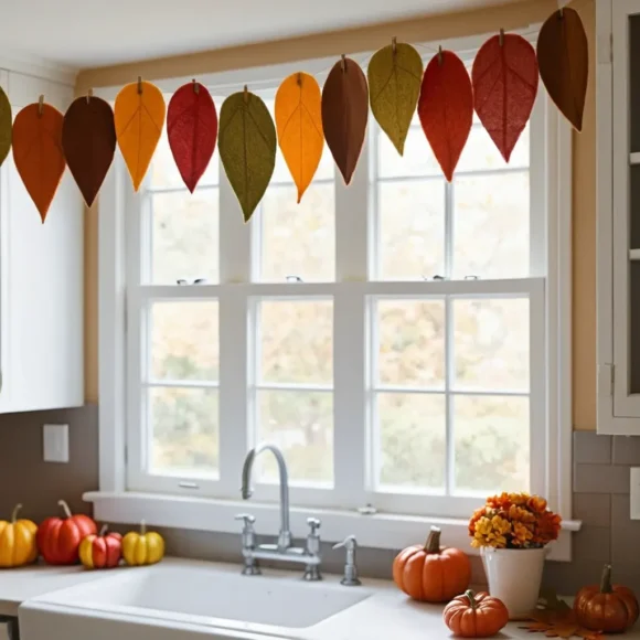 Handmade Felt Leaf Garland